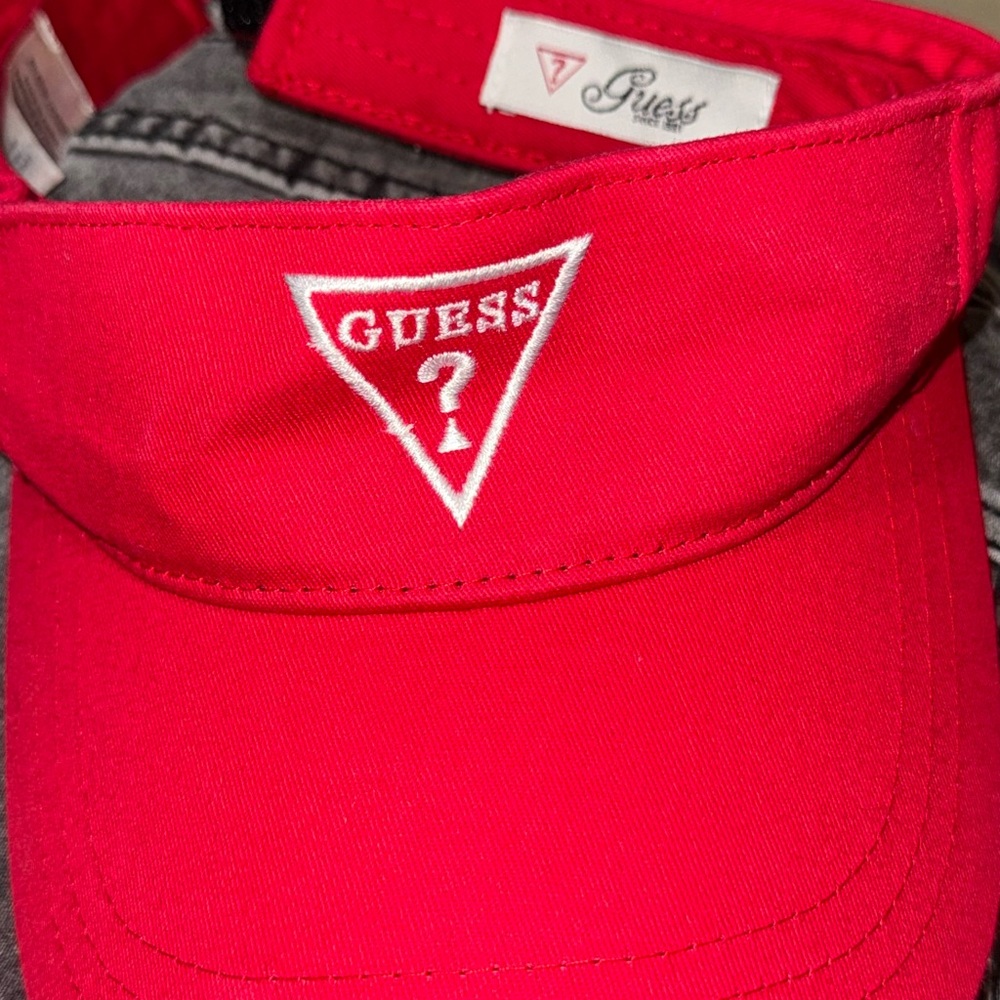 Guess Red Visor Cap